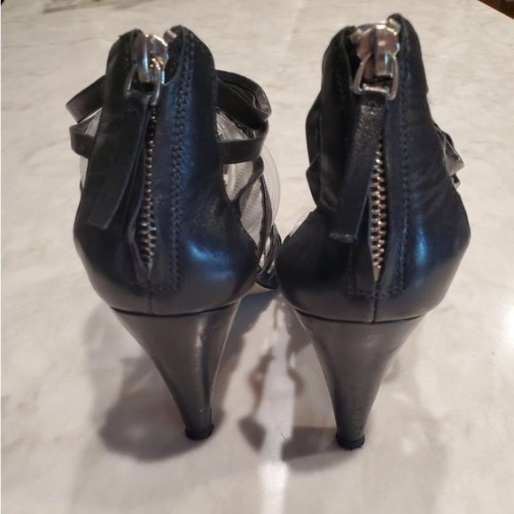 Nine West open toe strappy zip back high heel shoes Sz 7.5 - Picture 4 of 10